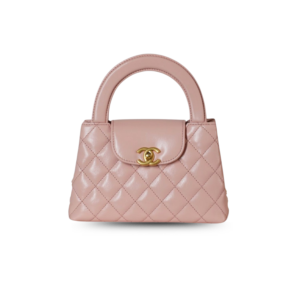 Chanel Kelly Top Handle Bag 7.8in/ 19cm Light Pink Gold Hardware For Women