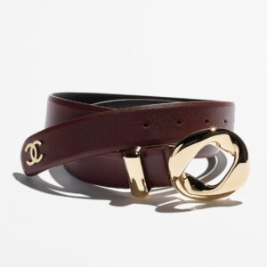 Alternative view of Chanel Leather Belt Burgundy For Women AAB765-B23547-U7714