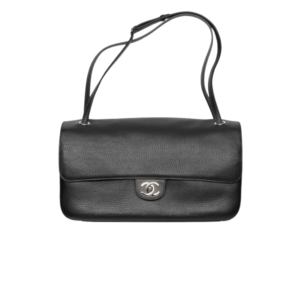 Chanel Maxi Flapbag Shoulder 12.6in/ 32cm Black Silver Hardware For Women AS6231-B24008-94305