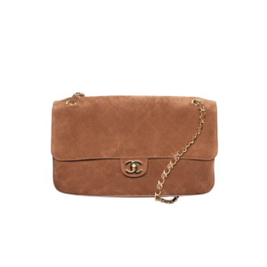 Chanel Maxi Flapbag Crossbody 12.6in/ 32cm Camel Suede Gold Hardware For Women AS6281-B24009-UA847