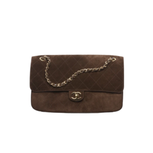 Chanel Maxi Flapbag Crossbody 12.6in/ 32cm Dark Brown Suede Gold Hardware For Women AS6281-B24009-UA850