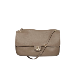 Chanel Maxi Flapbag Shoulder 12.6in/ 32cm Dark Khaki Gold Hardware For Women AS6231-B24332-U8389