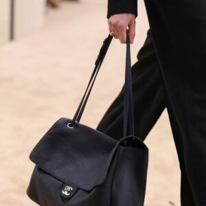 Alternative view of Chanel Maxi Flapbag Shoulder 15.2in/ 38.5cm Black Silver Hardware For Women