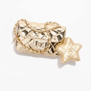 Alternative view of Chanel Flap Bag Star Coin Purse Mini Crossbody 7.4in/ 19cm Gold For Women AS4646 B14873 NT671