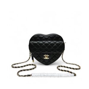 Chanel Mini Heart Bag Black For Women 7in/18cm AS3191 B07958 94305