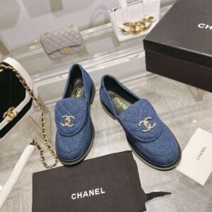 Alternative view of Chanel Moccasins Navy Blue For Women