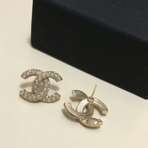 Alternative view of Chanel Pearl Earrings Gold For Women