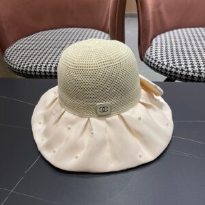 Alternative view of Chanel Pearl-Embellished Sun Hat Ivory For Women