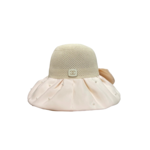 Chanel Pearl-Embellished Sun Hat Ivory For Women