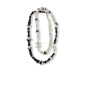 Chanel Pearl Long Necklace Gold Hardware For Women