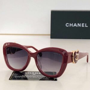 Chanel Plastic Sunglasses Red For Women