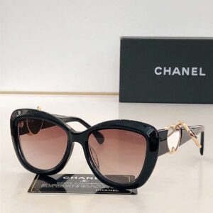 Chanel Plastic Sunglasses Black For Women