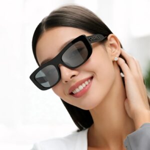 Alternative view of Chanel Rectangle Sunglasses Black For Women A71760 X08101 S2214