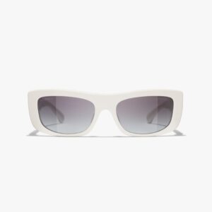 Alternative view of Chanel Rectangle Sunglasses White For Women A71760 X08101 S2861
