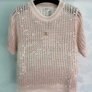 Alternative view of Chanel Sequin Embellished Top Ombre Pink For Women