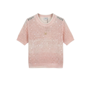 Chanel Sequin Embellished Top Ombre Pink For Women