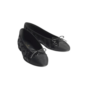 Chanel Sequins Ballet Flats Black For Women G02819-B21768-94305