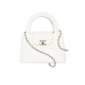 Chanel Shopping Mini Tote Bag Sequins White Gold Hardware For Women 7.5in/ 19cm AS4416-B22757-10601