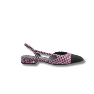 Chanel Slingbacks Pink And Black For Women G31319 B17902 NZO72