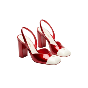 Chanel Slingbacks Red/ Ivory Laminated For Women G47204-B24276-U9761