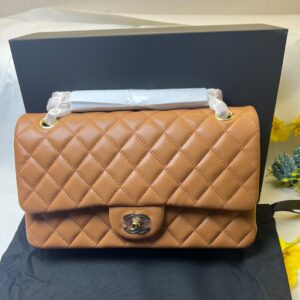 Alternative view of Chanel Classic Crossbody Bag 9.8in/ 25cm Dark Beige Gold Hardware For Women