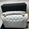 Chanel Small Classic Double Flap Crossbody Bag 9.1in/ 23cm White Gold Hardware For Women - Image 5