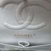 Chanel Small Classic Double Flap Crossbody Bag 9.1in/ 23cm White Gold Hardware For Women - Image 8