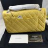 Chanel 11.12 Classic Double Flap Crossbody Bag 10in/ 25.5cm Yellow Silver Hardware For Women - Image 5