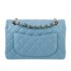 Chanel Small Classic Double Flap Crossbody Bag 9.1in/ 23cm Light Blue Gold Hardware For Women - Image 4