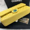 Chanel 11.12 Classic Double Flap Crossbody Bag 10in/ 25.5cm Yellow Silver Hardware For Women - Image 3
