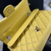 Chanel 11.12 Classic Double Flap Crossbody Bag 10in/ 25.5cm Yellow Silver Hardware For Women - Image 6