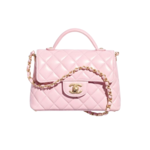 Chanel Small Flap Bag Crossbody 8.7in/ 22cm Light Pink Gold Hardware For Women AS5355-B19386-NADOE
