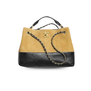 Chanel Shopping Small Tote Bag 14.2in/ 36cm Beige/ Black Gold Hardware For Women AS5634 B20827 U1536