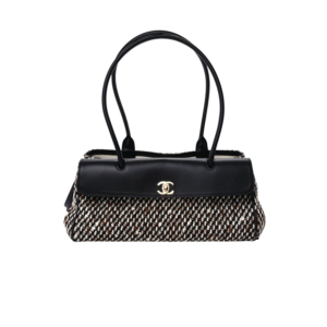 Chanel Small Shopping Shoulder Bag 12.6in/ 32cm Black/ Multicolour Gold Hardware For Women