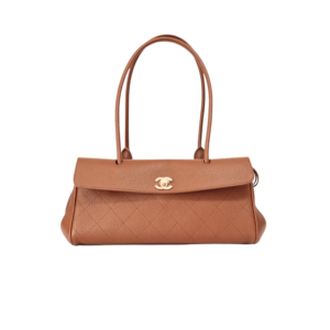 Chanel Small Shopping Shoulder Bag 12.6in/ 32cm Camel Gold Hardware For Women