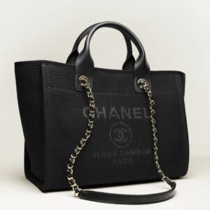 Alternative view of Chanel Deauville Tote Bag 15.2in/ 39cm Black Gold Hardware For Women AS3257 B08435 94305