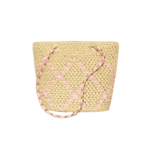Chanel Small Shoulder Bag 12.2in/ 31cm Beige Raffia Gold Hardware For Women AS5811-B22059-U6018