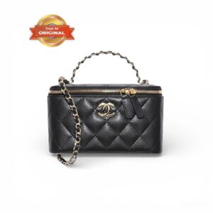 Chanel Small Vanity Case Black For Women 6.7in/17cm