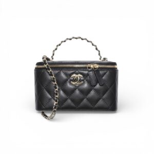 Chanel Small Vanity Case Black For Women 6.7in/17cm