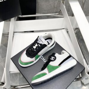 Chanel Sneakers White/Green For Women, Women’s Shoes