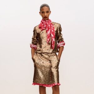 Alternative view of Chanel Square Scarf Red For Women