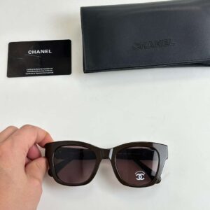 Chanel Square Sunglasses Brown For Women