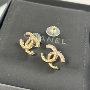 Alternative view of Chanel Stud Earrings Gold For Women