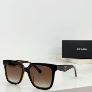 Alternative view of Prada Sunglasses Squares Gradient Brown