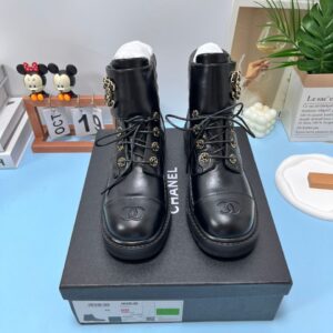 Alternative view of Chanel Women's Lace- Ups Bright Black For Women 1.5in/ 4cm