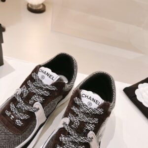 Alternative view of Chanel Wool Stitch Casual C Sneakers Black For Women