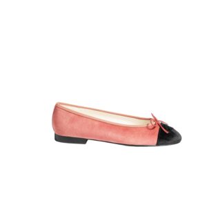 Chanel Ballet Flats Dark Pink And Black For Women G02819 B17355 NZA13