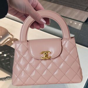 Alternative view of Chanel Kelly Top Handle Bag 7.8in/ 19cm Light Pink Gold Hardware For Women