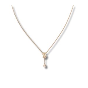 Chanel Extrait De N°5 Necklace Beige Gold For Women J12429