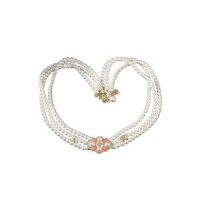 Chanel Triple-Strand Pearl & Floral Gold-Toned For Women